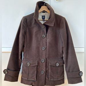 Gap brown suede like vintage car coat